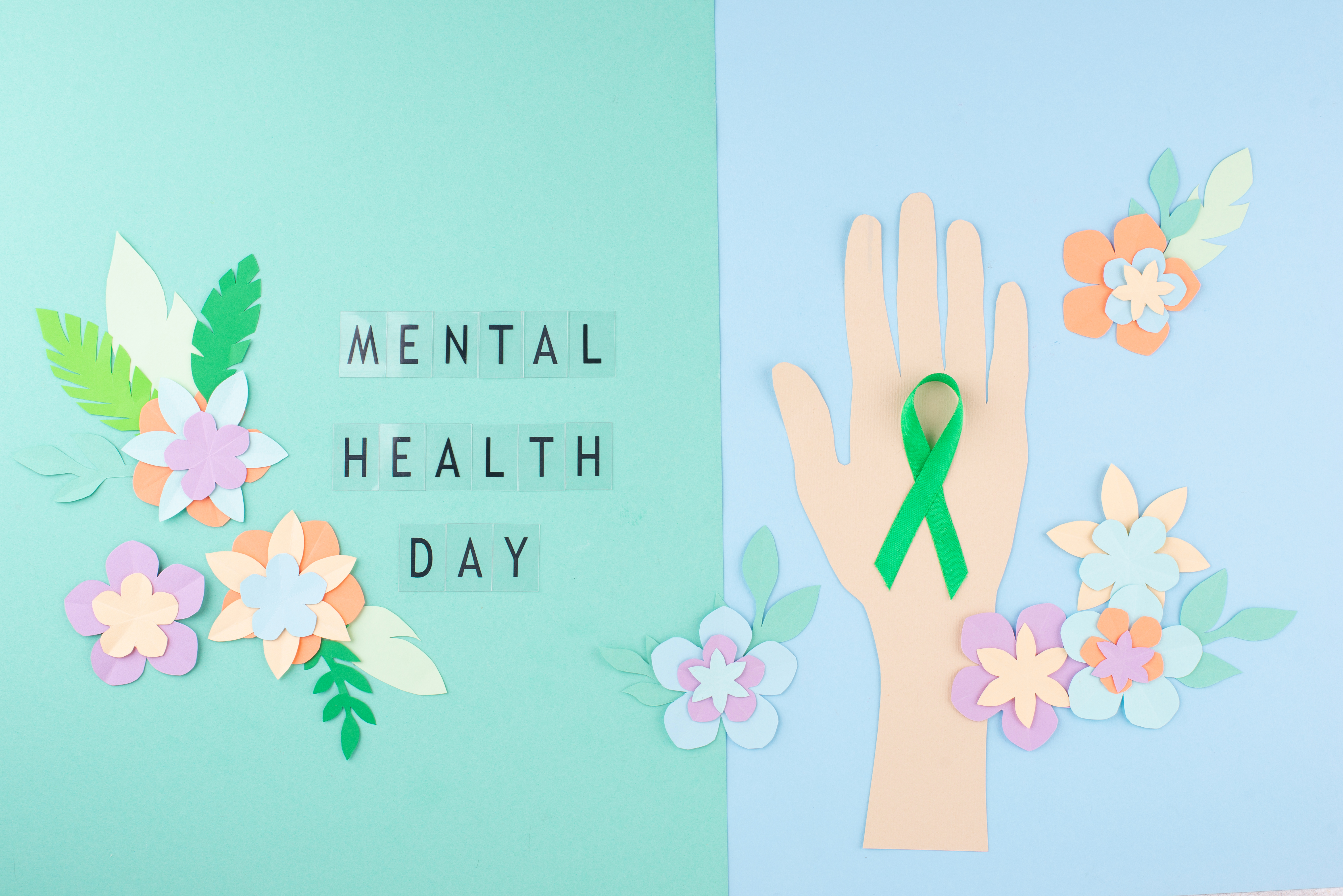 World Mental Health Day illustration supporting open conversations and mental health awareness with Jenni Moresco Therapy.